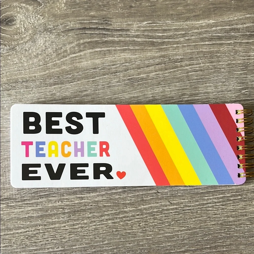 Rainbow Best Teacher Ever Notebook